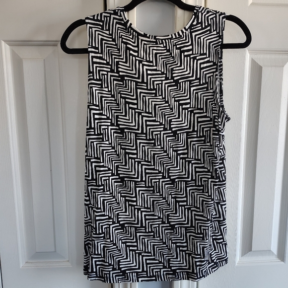 Nine West Black White Sleeveless Tank L - Picture 2 of 5